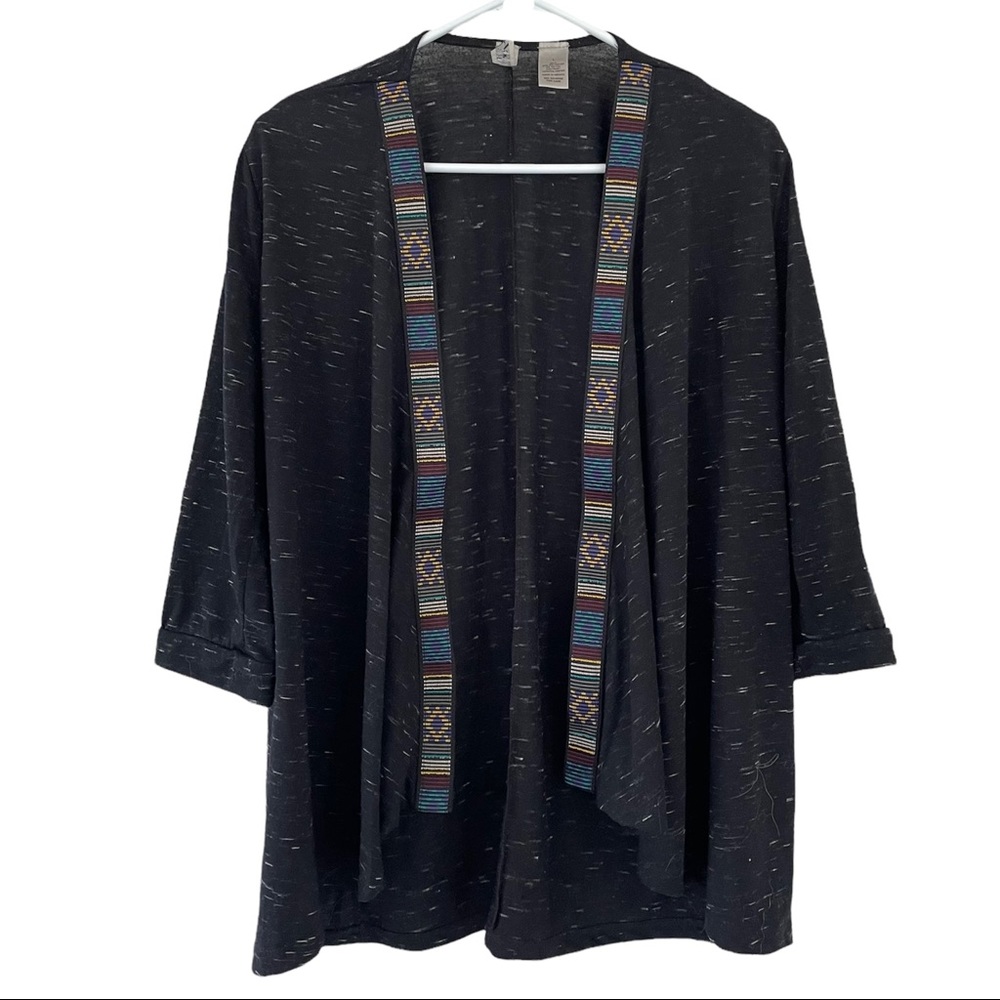 BKE Southwestern Embroidered Open Front Cardigan